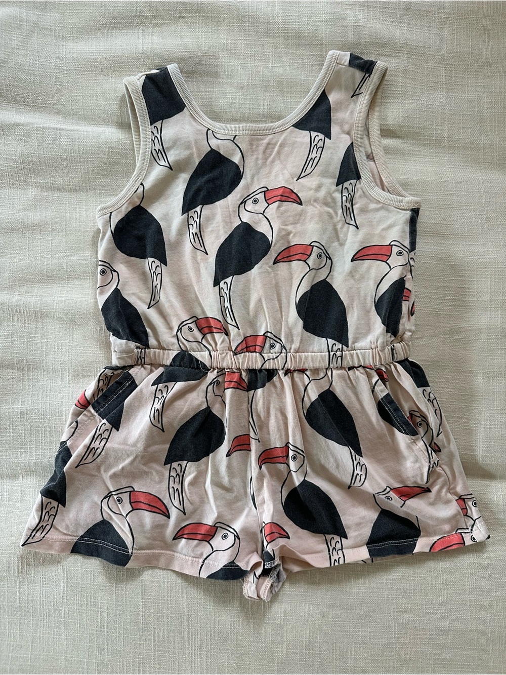 Tea Collection 100% Cotton Toucan Romper